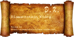 Diamantstein Klára névjegykártya